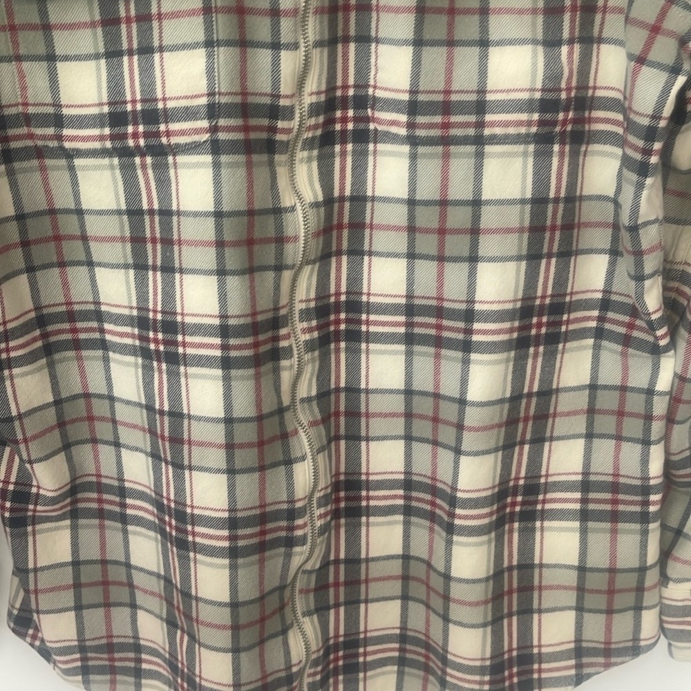 Chaps Women’s full zip up paid flannel shirt size M - Picture 6 of 11